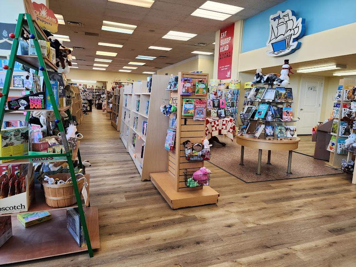 Interior of Rediscovered Books in Caldwell, which will begin a closing sale in July 2023.