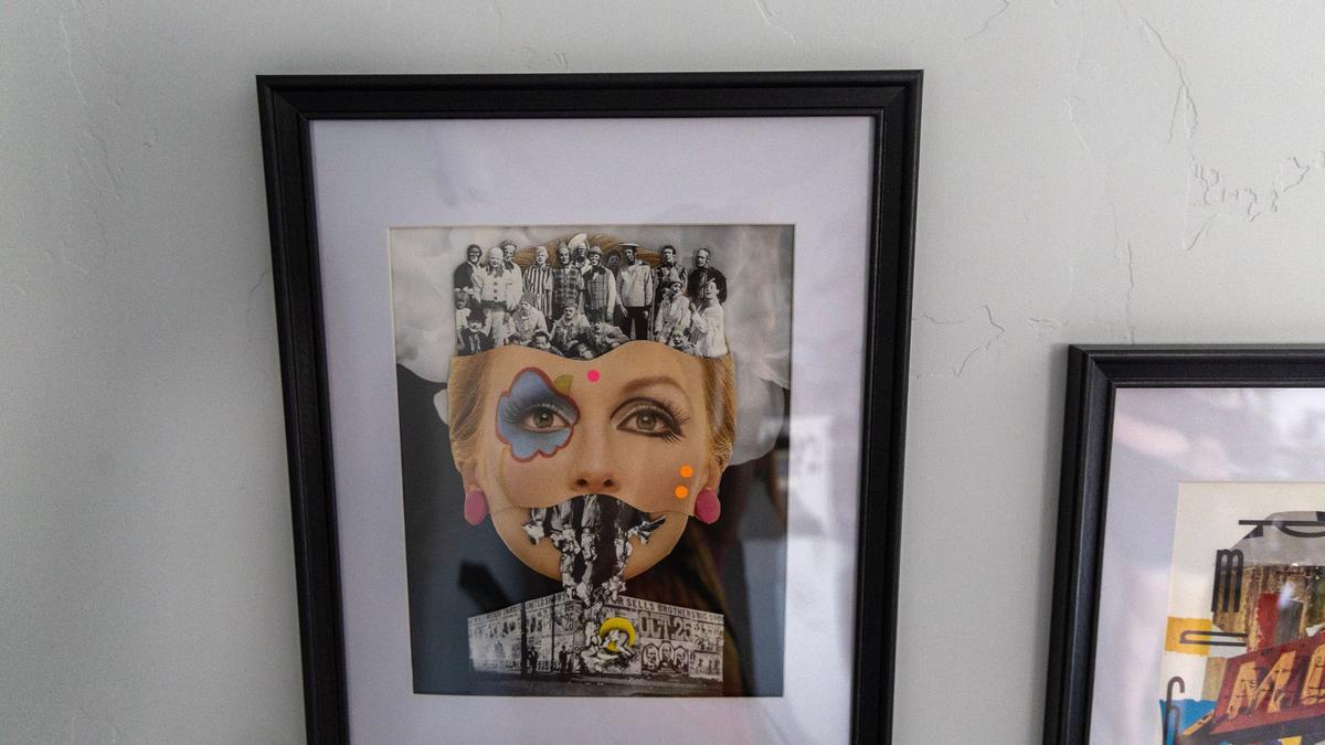 Matthew Horner, 32, enjoys creating collages.