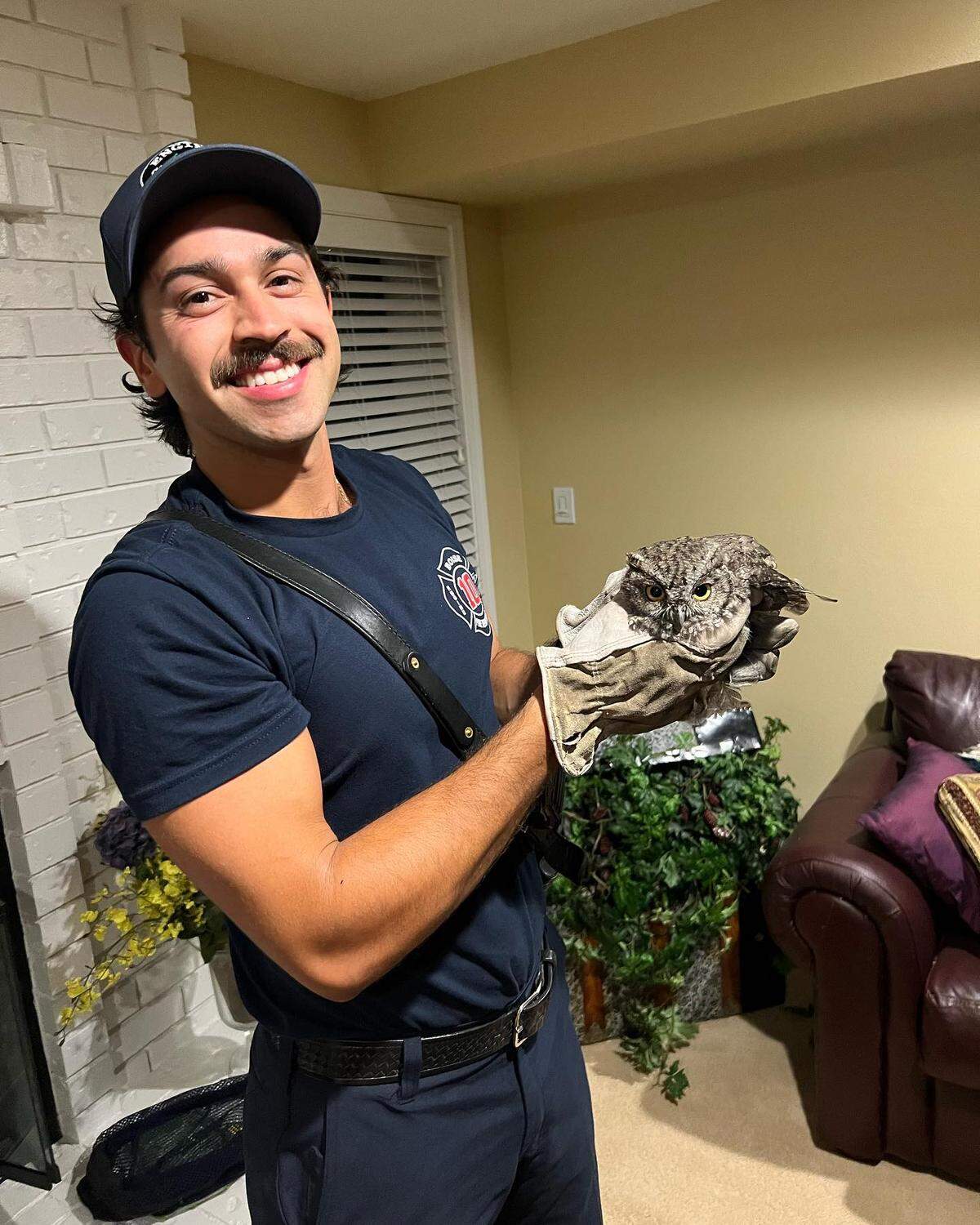 The Boise Fire Department successfully rescued an owl from a house’s chimney Thursday night.