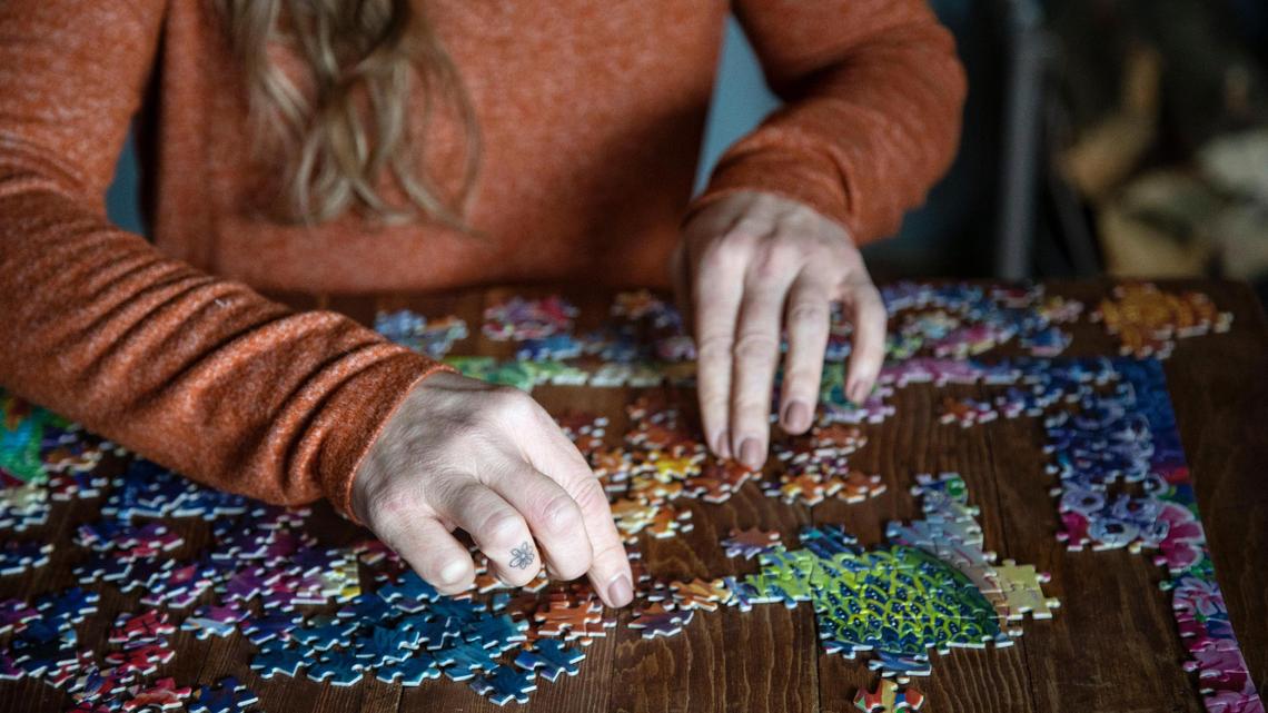 While at home, Rikki Koberlein has found relief in activities such as creating pottery, gardening and putting together puzzles.