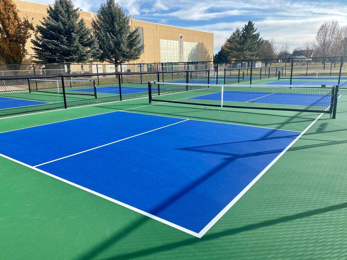 Boise opened a pickleball and tennis complex at Hobble Creek Park. Pickleball is considered to be similar to table tennis or badminton, and players hit a perforated ball over a net for points.