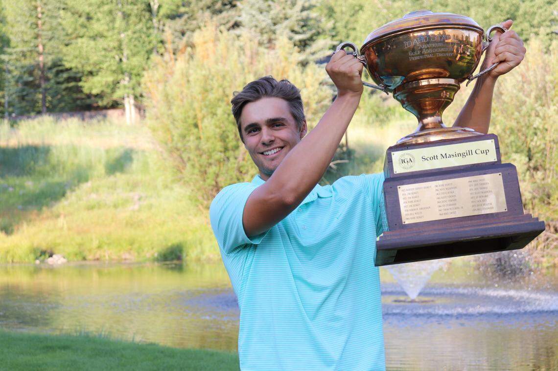 Boise State golfer Hugo Townsend won the 2020 Idaho State Amateur title with a 10-under 206 at Elkhorn Golf Club in Sun Valley.