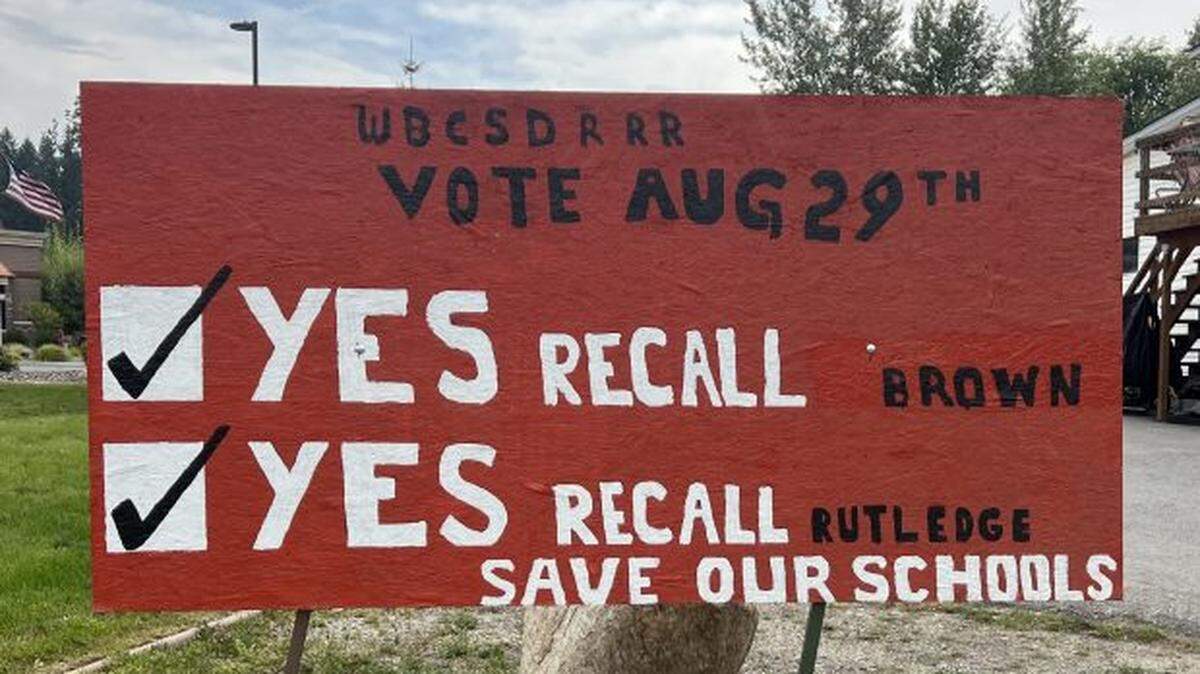 Voters in North Idaho approved a recall of West Bonner School District Board of Trustees Chair Keith Rutledge and Vice Chair Susan Brown this week.