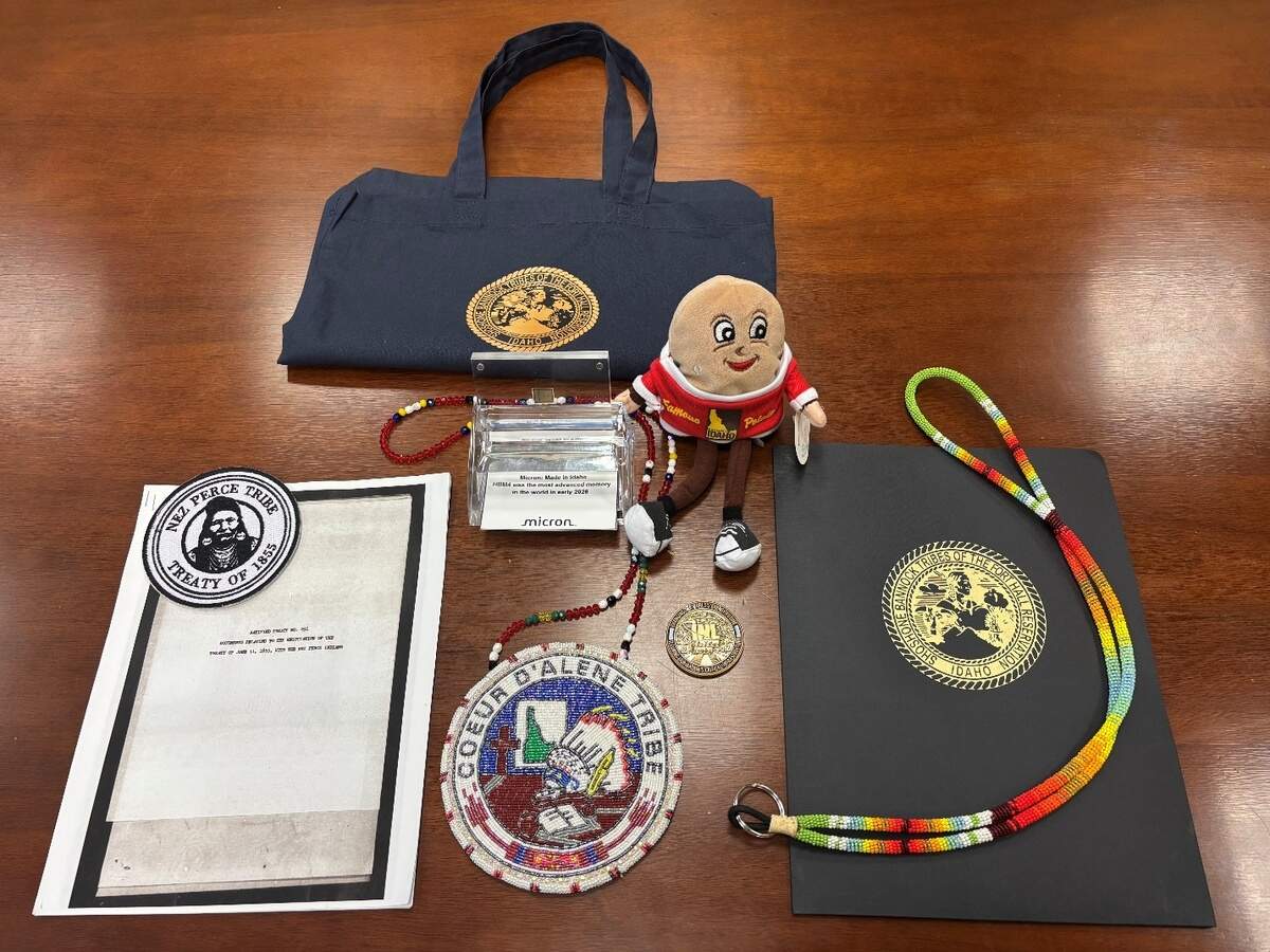 A variety of items from Idaho were contributed to a congressional time capsule to celebrate America’s 250th birthday. They included a memory chip from Micron Technology, a challenge coin from the Idaho National Laboratory, a potato plush and items from the Nez Perce, Shoshone-Bannock and Coeur d’Alene tribes.