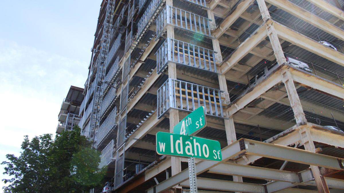 The Idaho Central Credit Union Plaza is set to be finished in spring 2026.