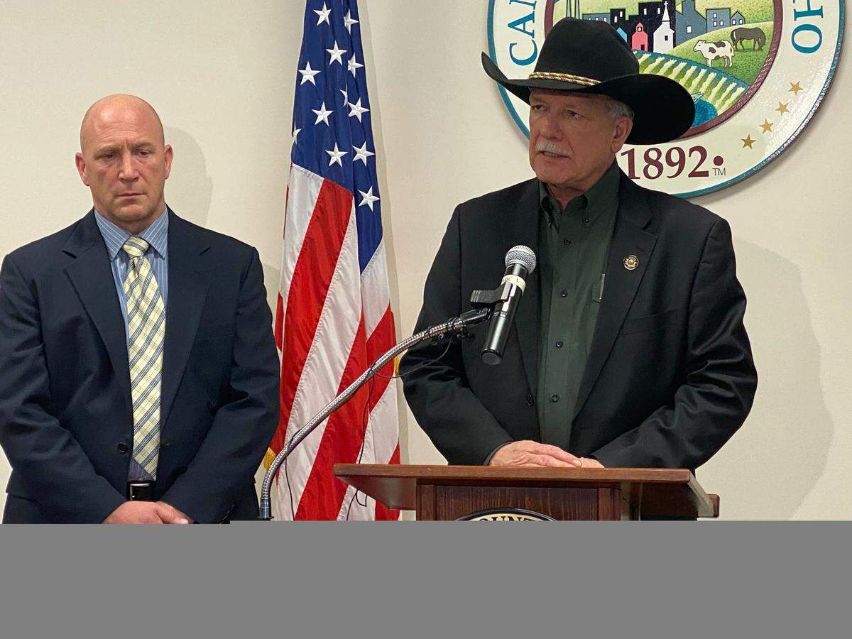 Canyon County Sheriff Kieran Donahue speaks during a Jan. 4 press conference regarding an officer-involved shooting that left a Murphy man dead.