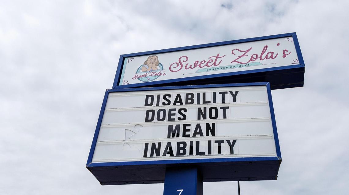 Sweet Zola’s Candy & Gift Shop actively hires people with disabilities to work at the store, Saturday, June 10, 2023.