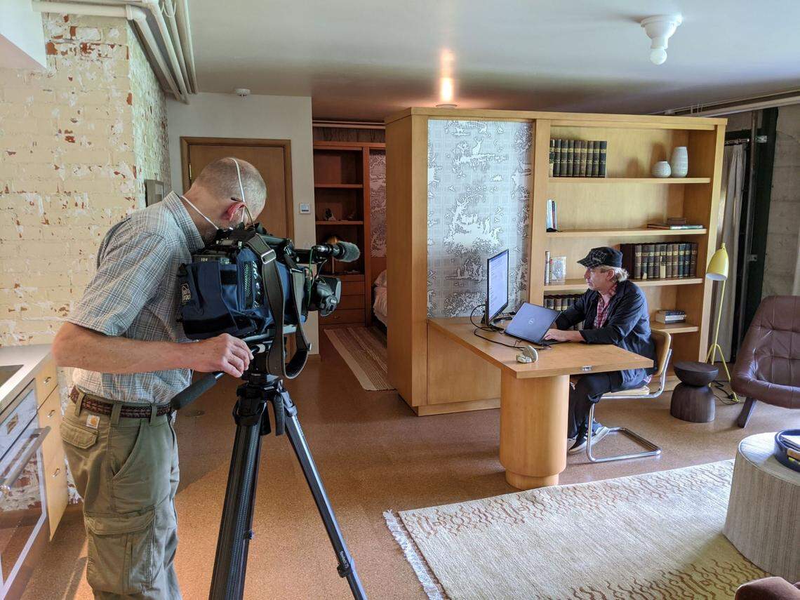 Idaho Public Television filmed poet Richard Blanco working at the Hemingway house in July 2020.