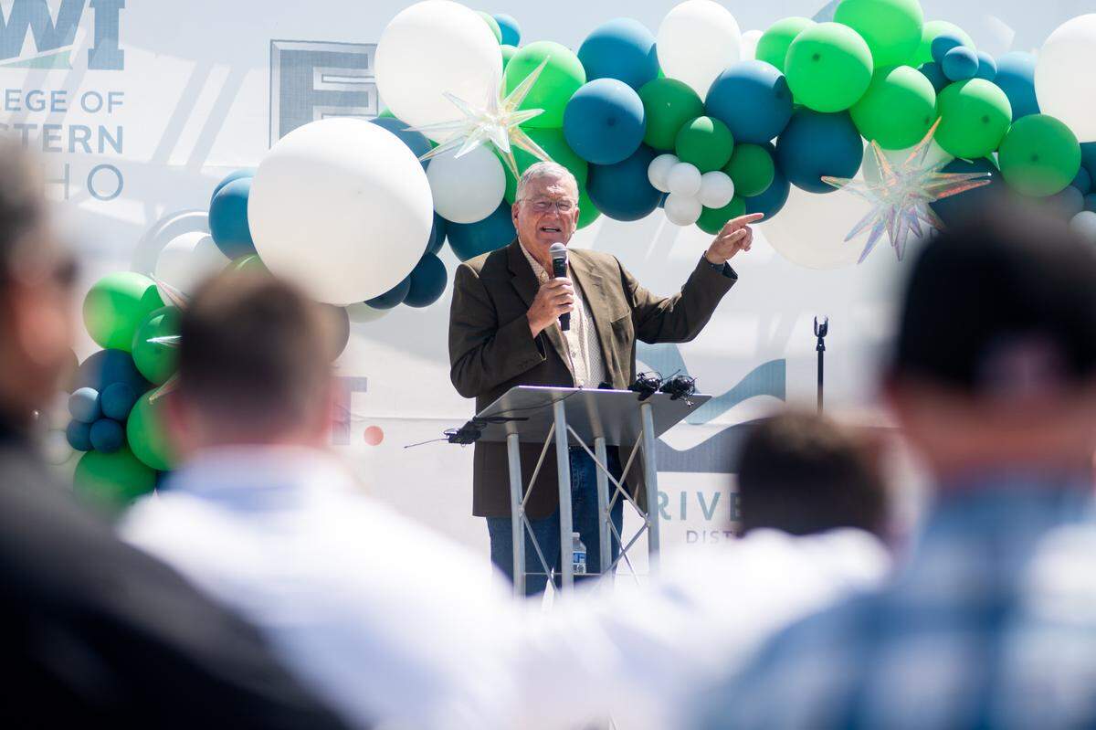 Lt. Gov. Scott Bedke spoke during the groundbreaking event, along with Boise Mayor Lauren McLean, Tommy Ahlquist and others on the development team.