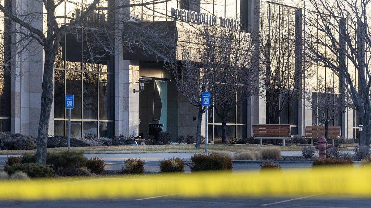 Damage to the Portico North building at the corner of Eagle and Franklin roads in Meridian is seen, Thursday, Feb. 19, 2026. The incident started around 12:30 a.m. according to Meridian Police. The building is owned by St. Luke's Health System, whose Meridian hospital is one block south.