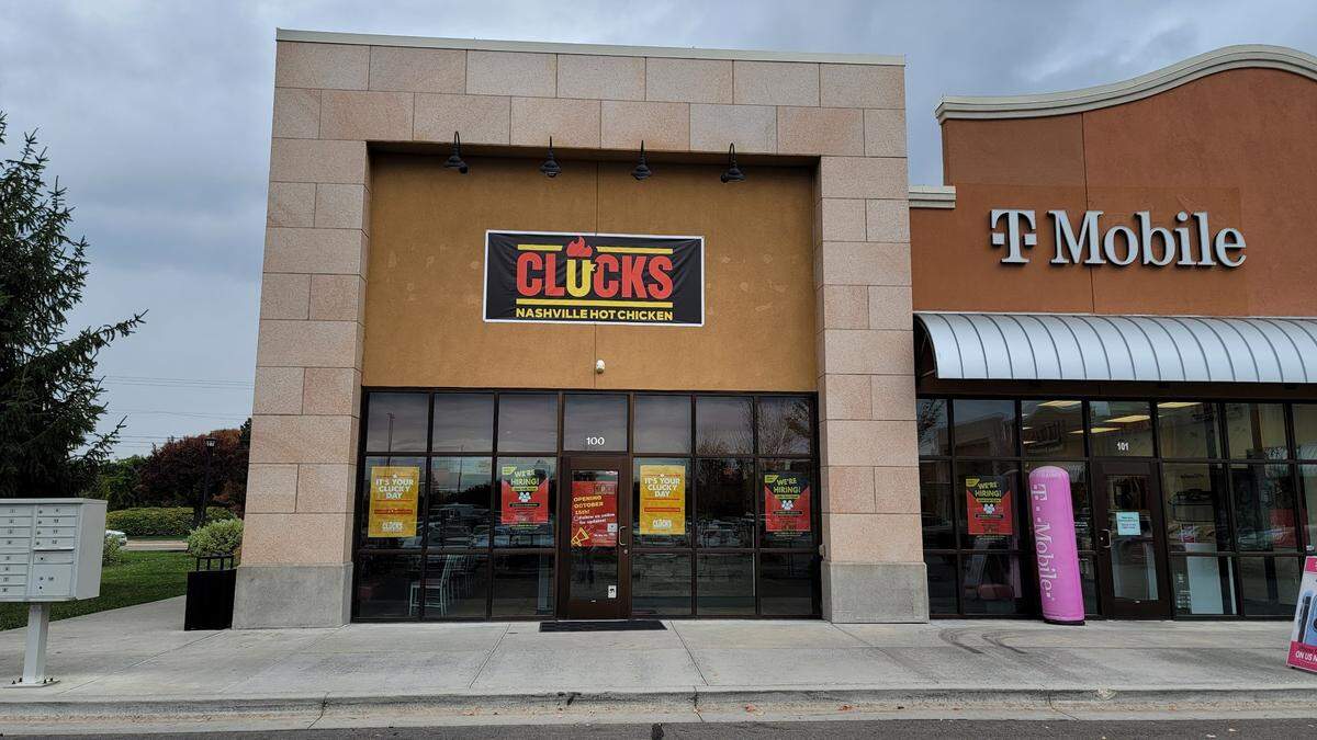 The only Clucks location opened so far is in the former Smashburger spot at the Portico at Meridian.
