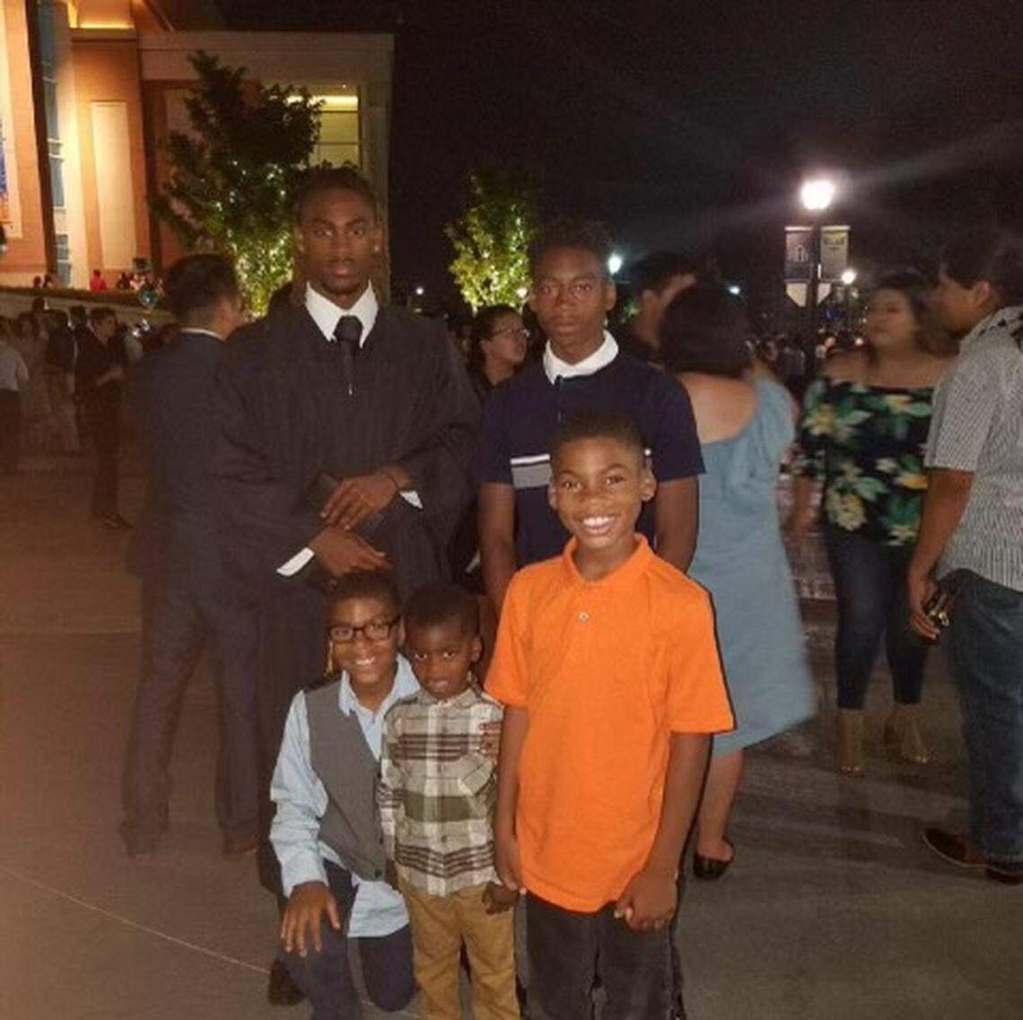 Boise State wide receiver Stefan Cobbs has four younger brothers: Daniel, Christian, Gabriel and Elijah.