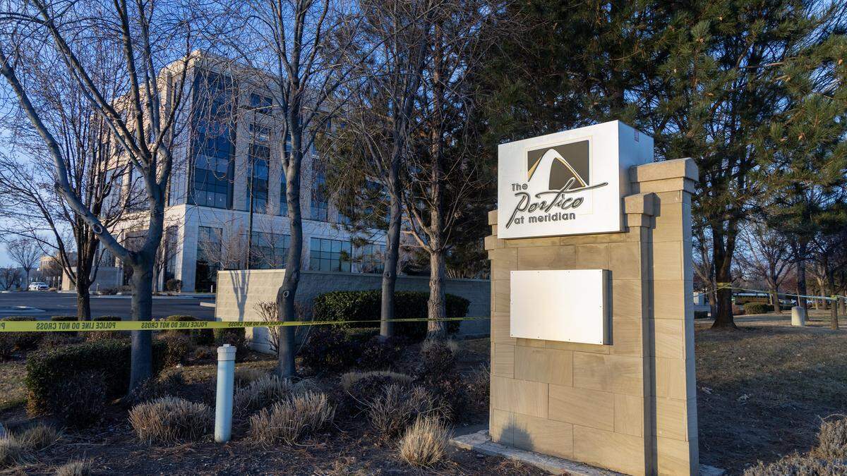 The Portico North building at the corner of Eagle and Franklin roads in Meridian was damaged in an incident, Thursday, Feb. 19, 2026. The incident started around 12:30 a.m. according to Meridian Police. The building is owned by St. Luke's Health System, whose Meridian hospital is one block south.