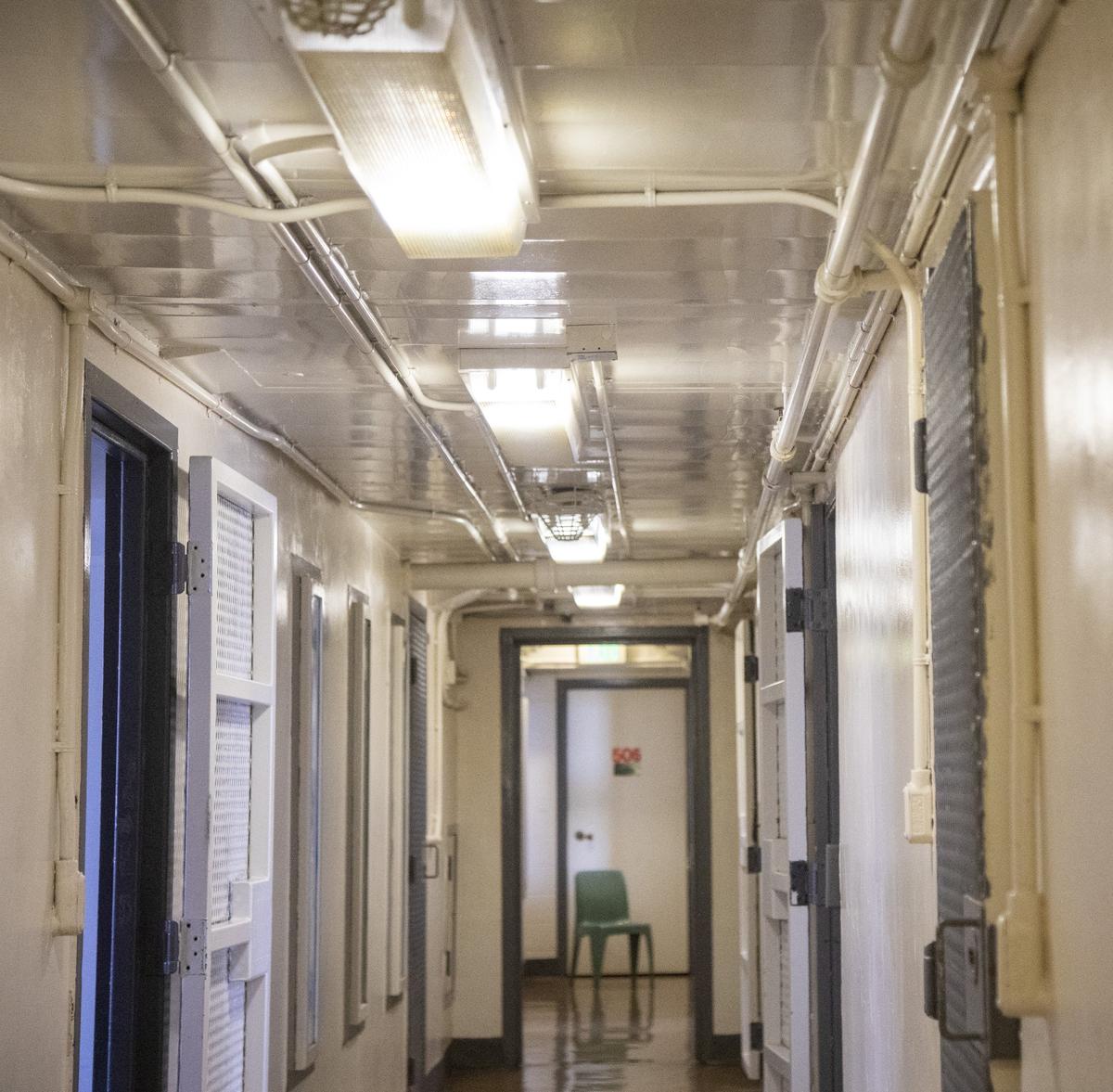The jail annex has numerous issues, including exposed plumbing that is dangerous if an inmate becomes suicidal.