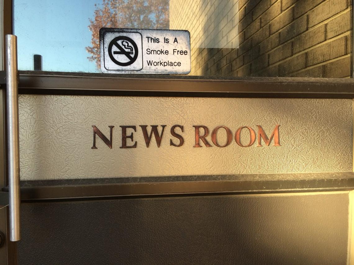 A side entry door at the Idaho Statesman building at 1200 N. Curtis Road. A few Statesman employees still work in the building, but most have been working from home since March, because of the coronavirus pandemic.