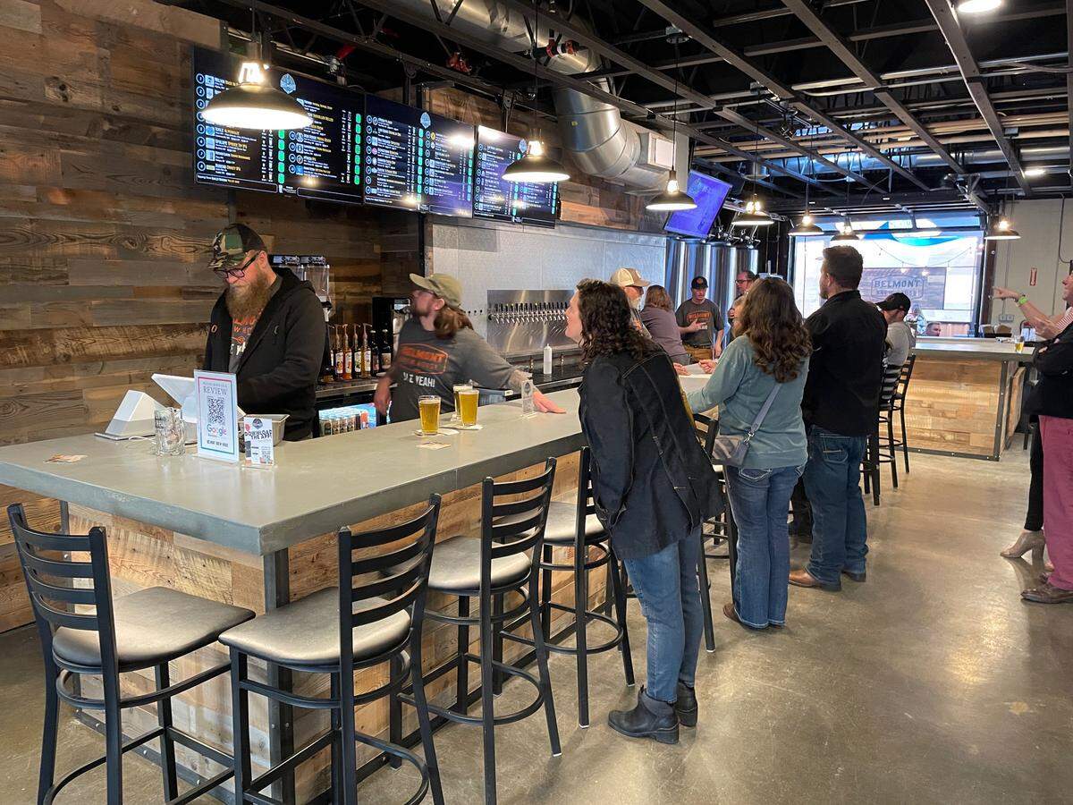 Belmont Brew House features 43 craft tap handles, plus a couple more for Idaho wines.