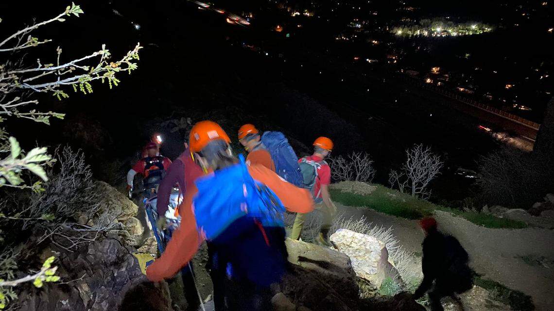 Salt Lake County rescuers helped an injured hiker off Mount Olympus.