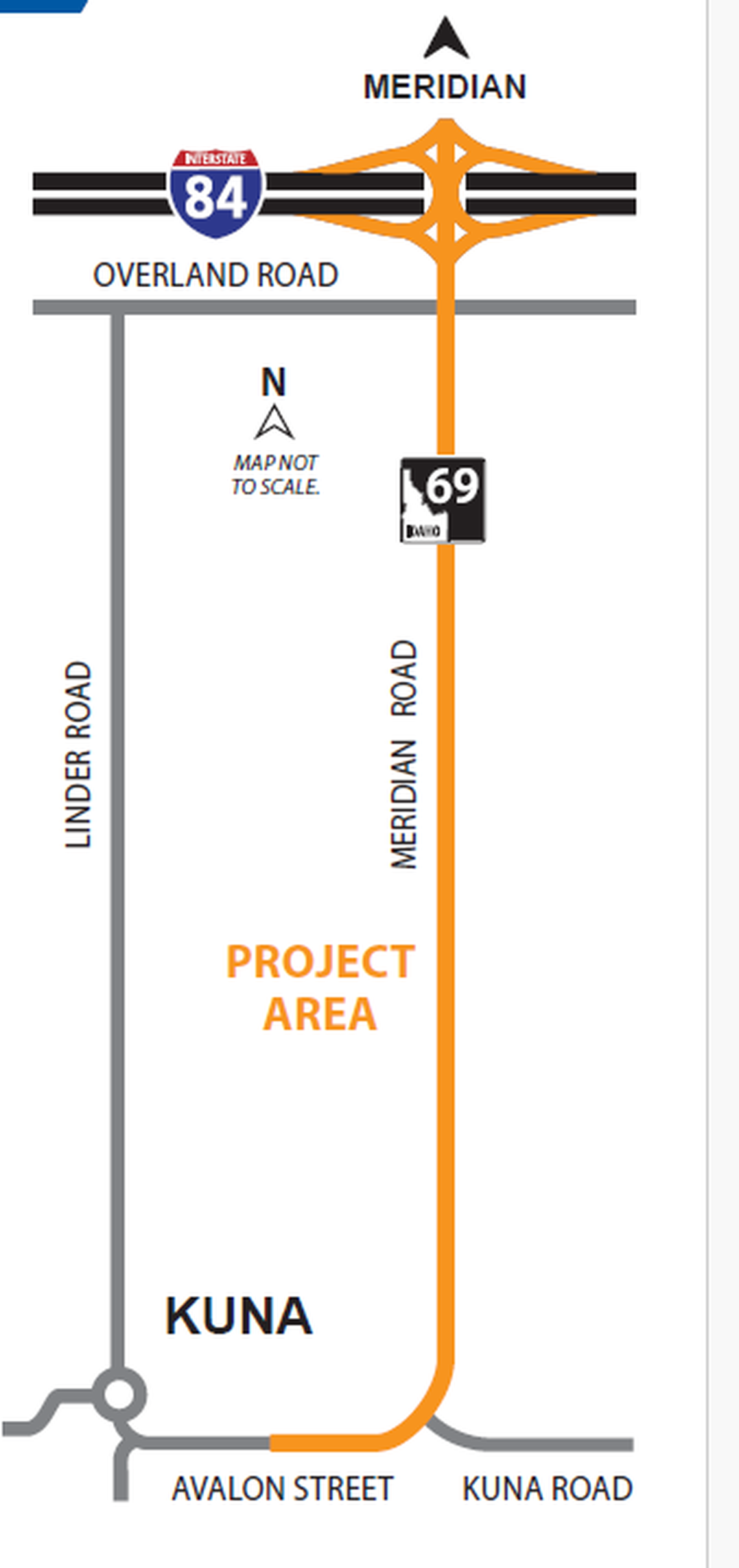 ITD plans to chip-seal this section of Meridian Road, or Idaho 69, in Kuna and South Meridian.