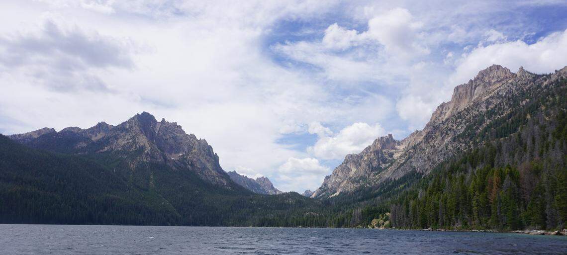 Scenic Redfish Lake is about 4 miles south of Stanley.