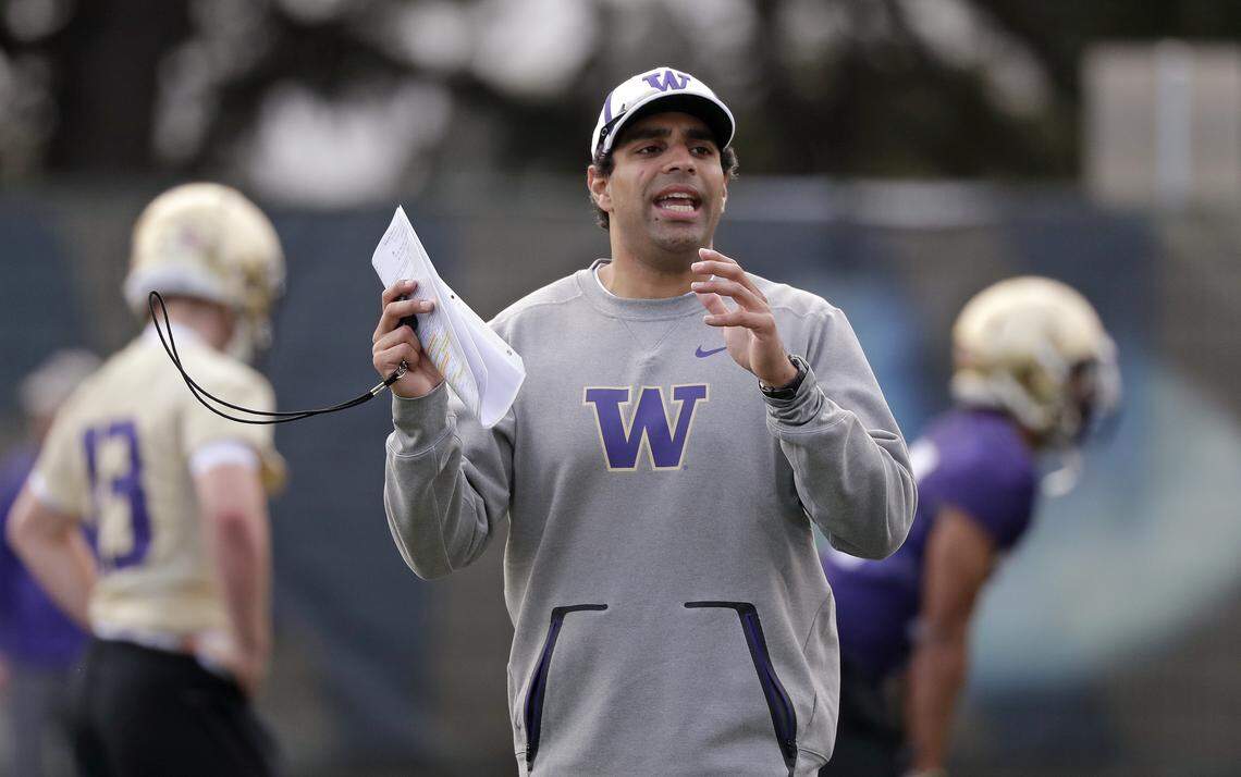 Former Washington offensive coordinator and Boise State quarterback Bush Hamdan has landed at Missouri on the staff of Eli Drinkwitz, a former Boise State assistant.