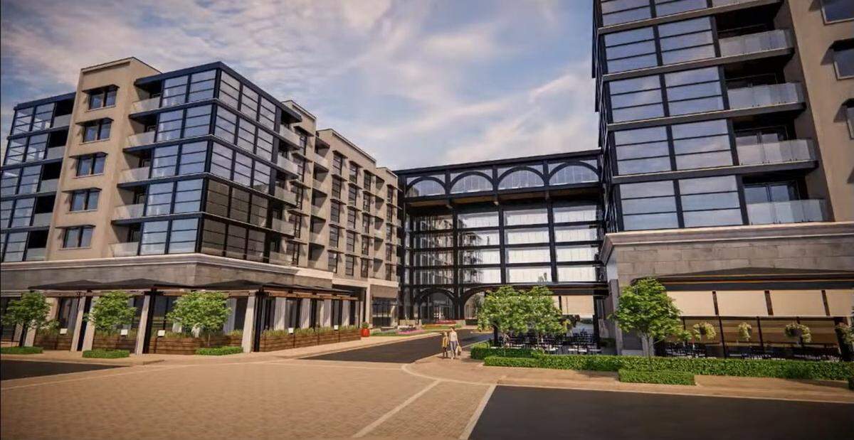 The Bridge @ The Village at Meridian would add apartments to the existing shopping and dining located at The Village on Eagle Road in Meridian.