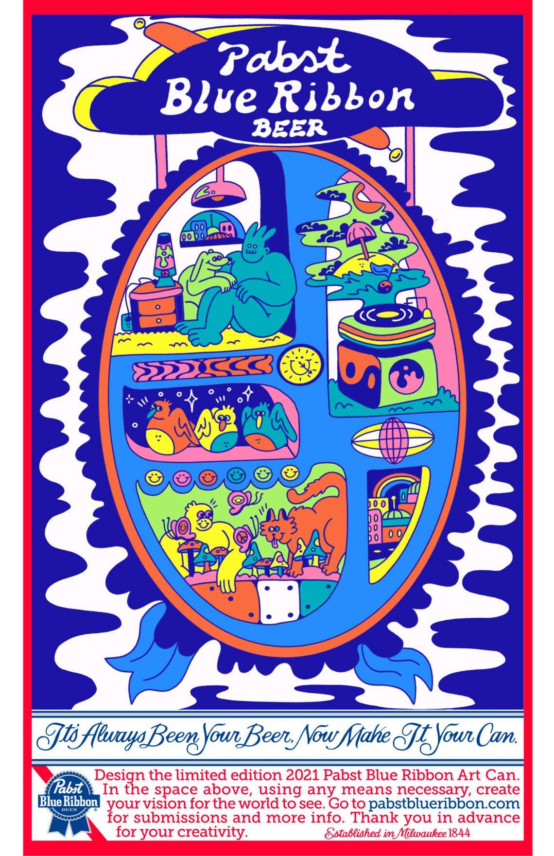 “There is No Place Like Home,” by Boise artist Ashley Dreyfus, will be featured on PBR cans in 2021.