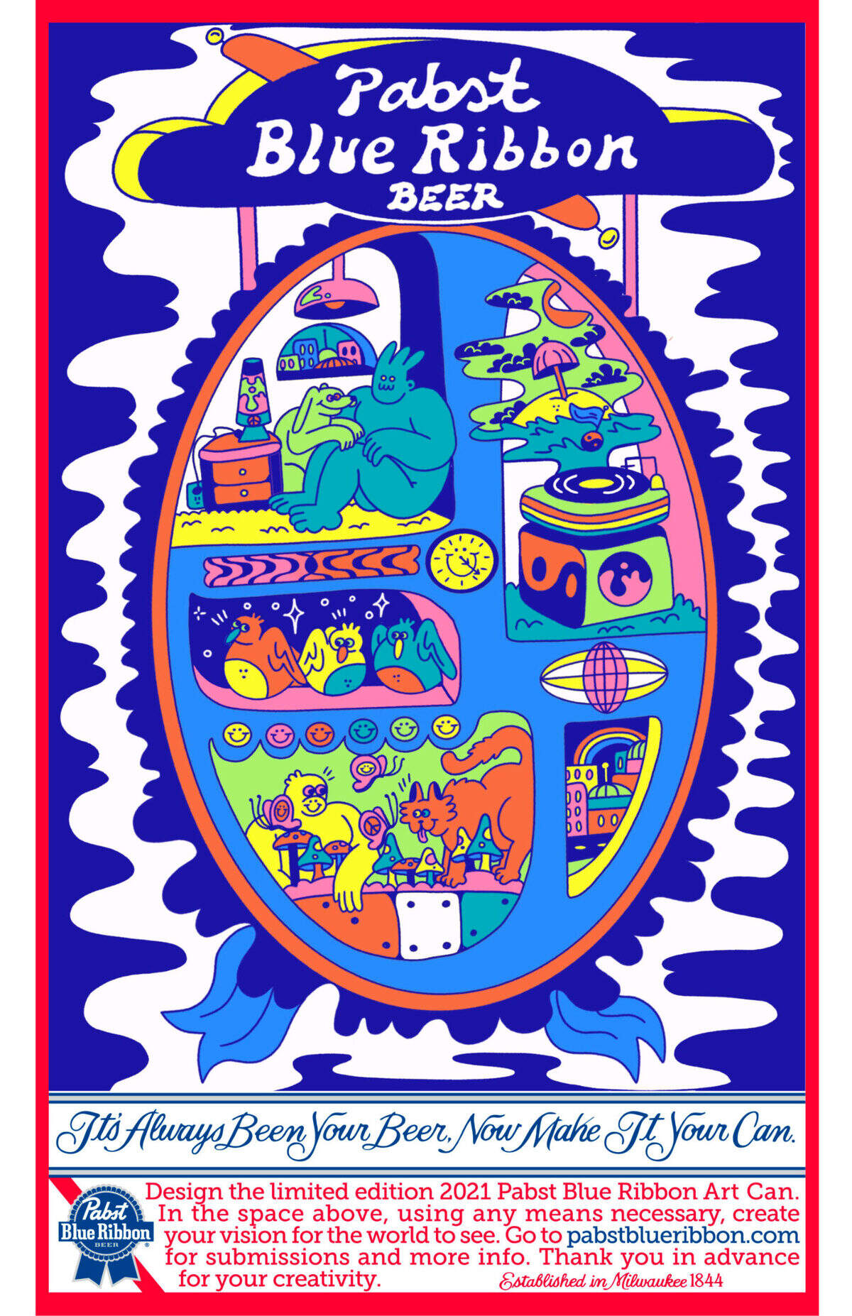 “There is No Place Like Home,” by Boise artist Ashley Dreyfus, will be featured on PBR cans in 2021.
