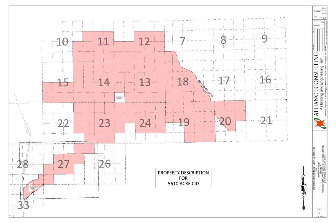 GWC Capital is looking to implement a community infrastructure district that would increase taxes on homeowners in order to pay for public infrastructure. This map shows the outline of the proposed district.
