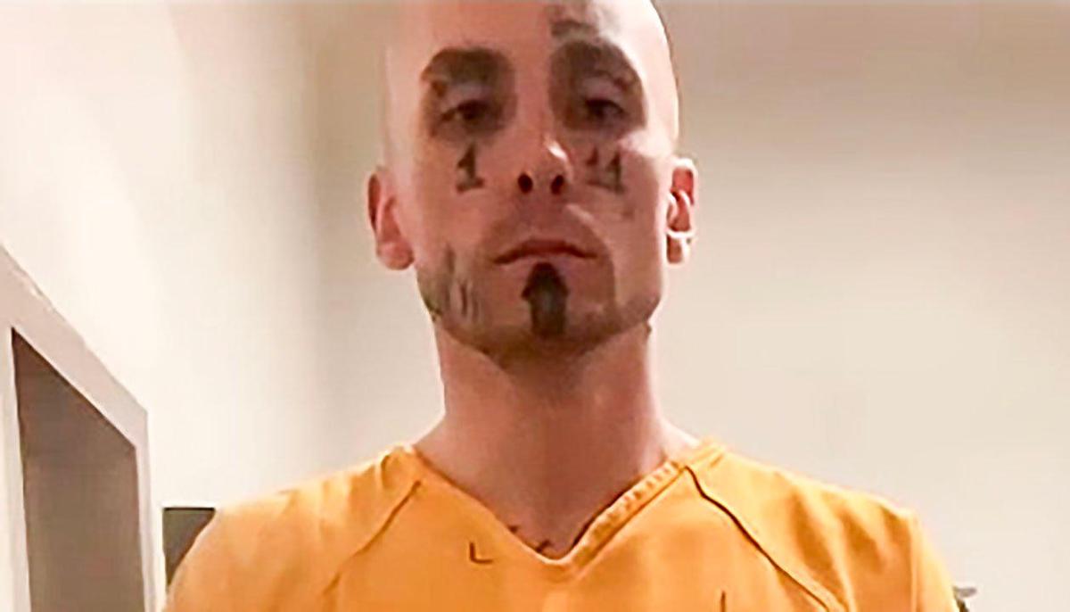 Skylar Meade appears in 4th District Court via video conference, Monday, March 25, 2024, to be arraigned on charges stemming from an organized prison break while being transported to a Boise hospital.