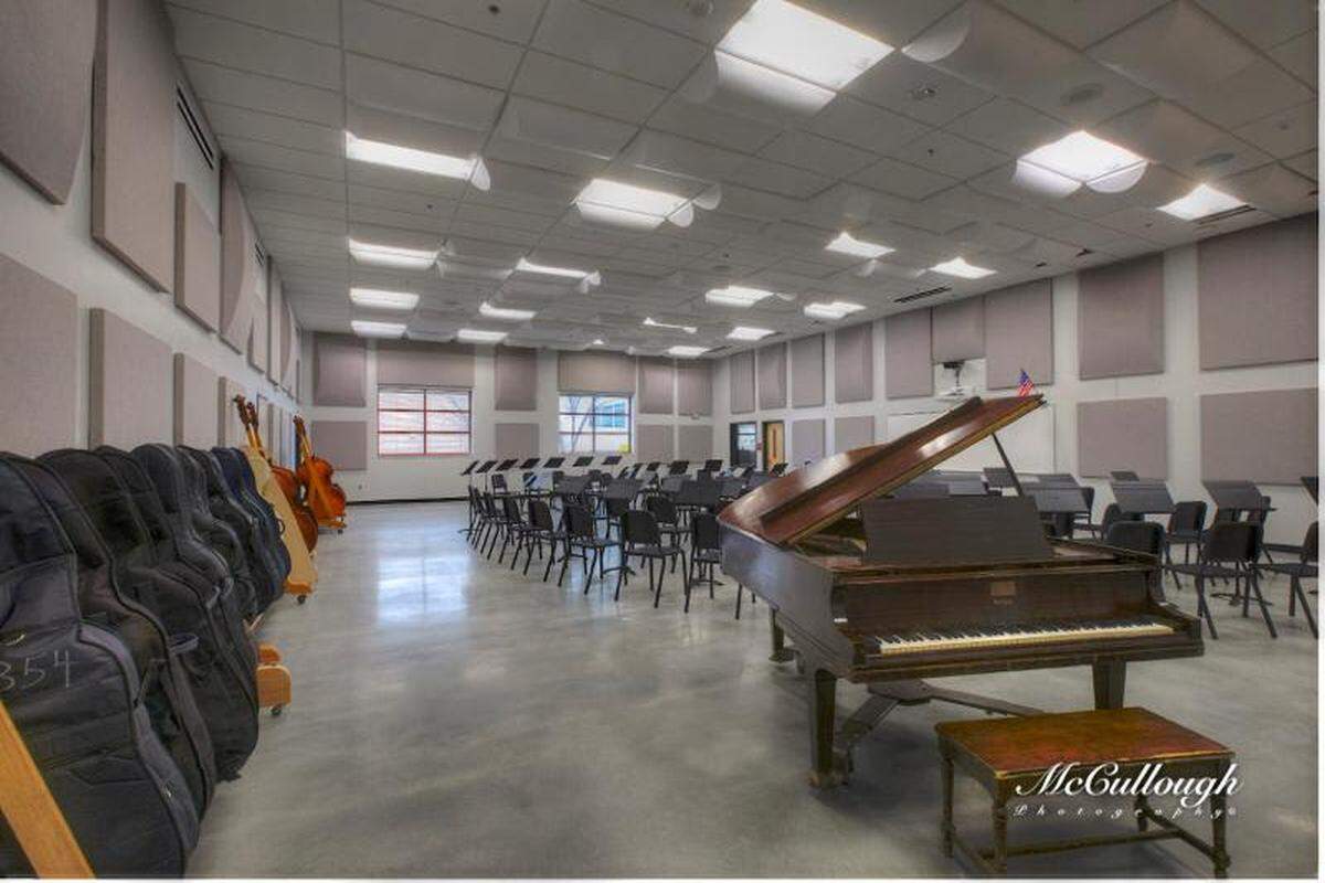 The recently completed construction project at Boise High School included the creation of performing arts classrooms, instructional space and practice rooms.