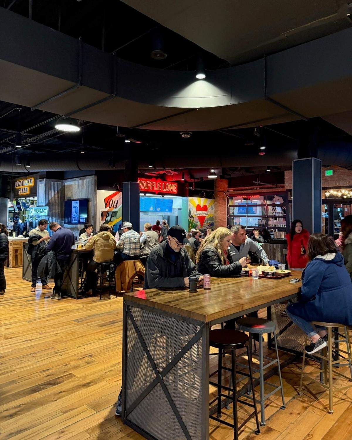 Waffle Love, pictured in background, is no longer a vendor at the Warehouse Food Hall. It will be replaced by Just Chicken.