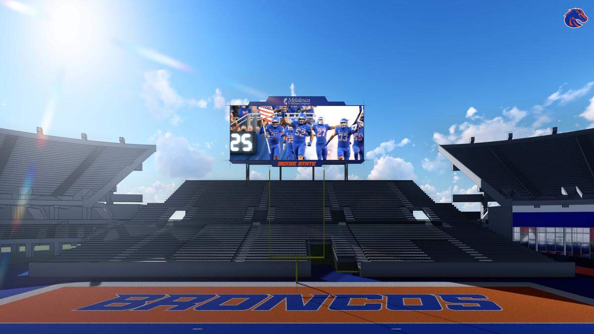 Boise State plans to install the largest video board in the Mountain West in the south end zone of Albertsons Stadium.