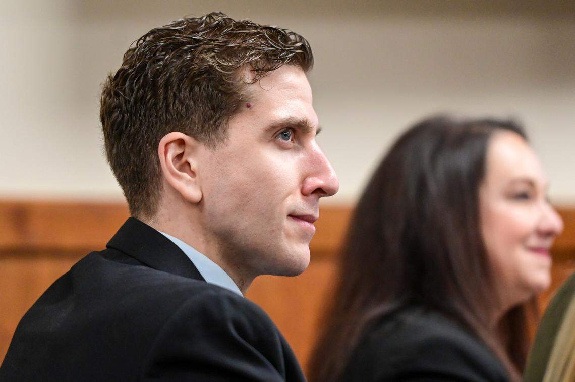 Bryan Kohberger, charged with killing four University of Idaho students in November 2022, is awaiting his trial scheduled to start Oct. 2, 2023. (Zach Wilkinson/The Moscow-Pullman Daily News via AP, Pool)