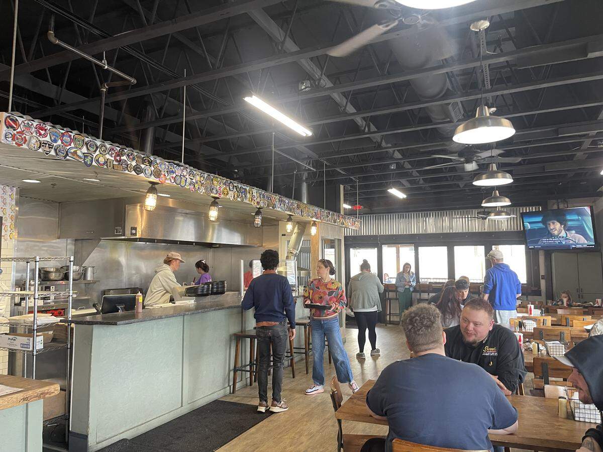Inside dining area at the Boise Tin Roof Tacos location