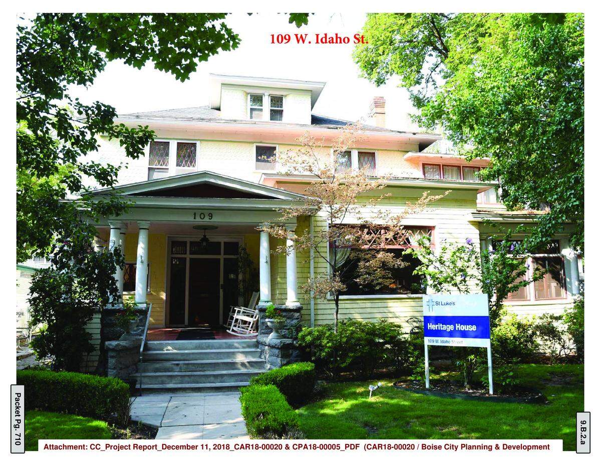 The Falk-Frank Church House, owned by St. Luke’s Regional Medical Center, is at 109 W. Idaho St. Henry Falk, who founded The Mode department store in 1895, built the house in 1904. Chase Clark bought it about 1945. Clark was governor from 1941 to 1943 and later a federal appellate judge. His daughter Bethine married Frank Church, who became a U.S. senator. They made it their home when Church was not in Washington, D.C.