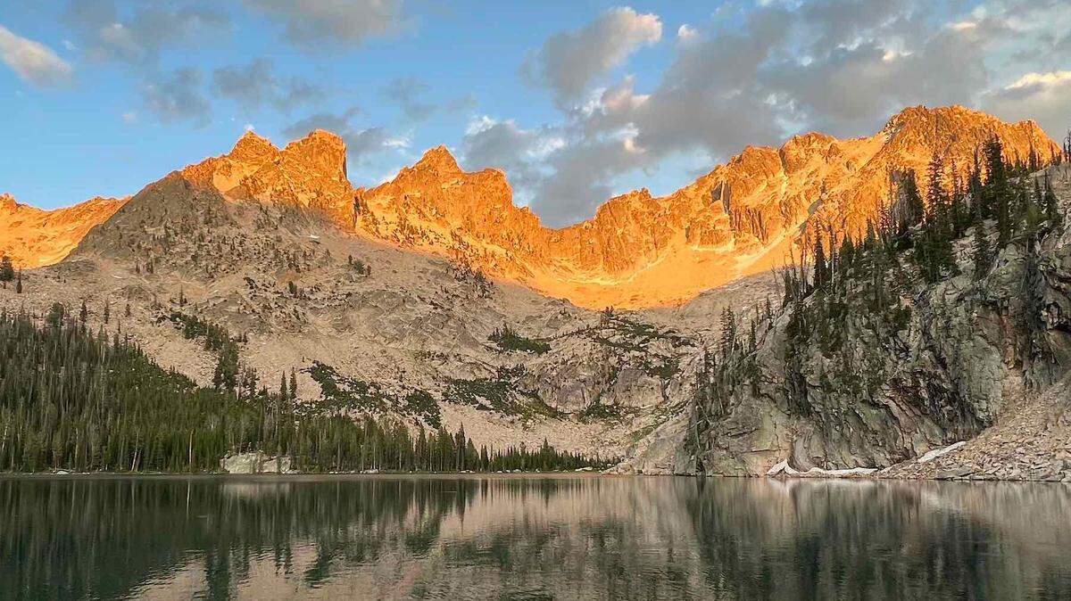 Upper Cramer Lake in the Sawtooth Wilderness. 