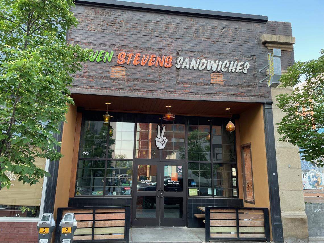 Even Stevens still has its furniture and equipment inside, but the space is now dark.