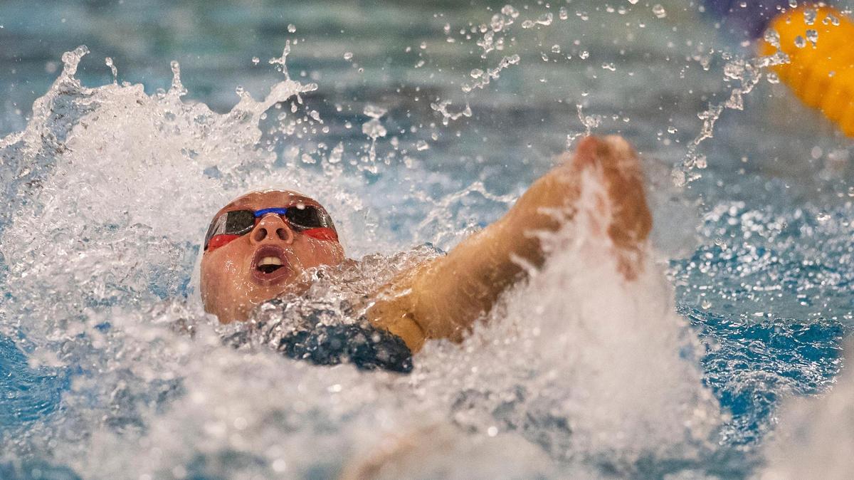 Skyview sophomore Nicole Dumitrascu won the 4A girls 200-yard individual medley Saturday at the West YMCA, helping lead the Hawks to the 4A team title.
