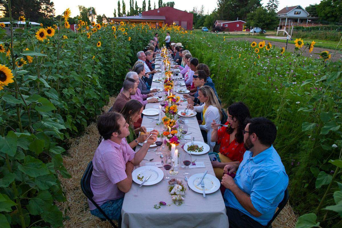 Any food, beer, wine, kombutcha lover will enjoy a farm-to-fork dinner at Vine and Branch Ranch.