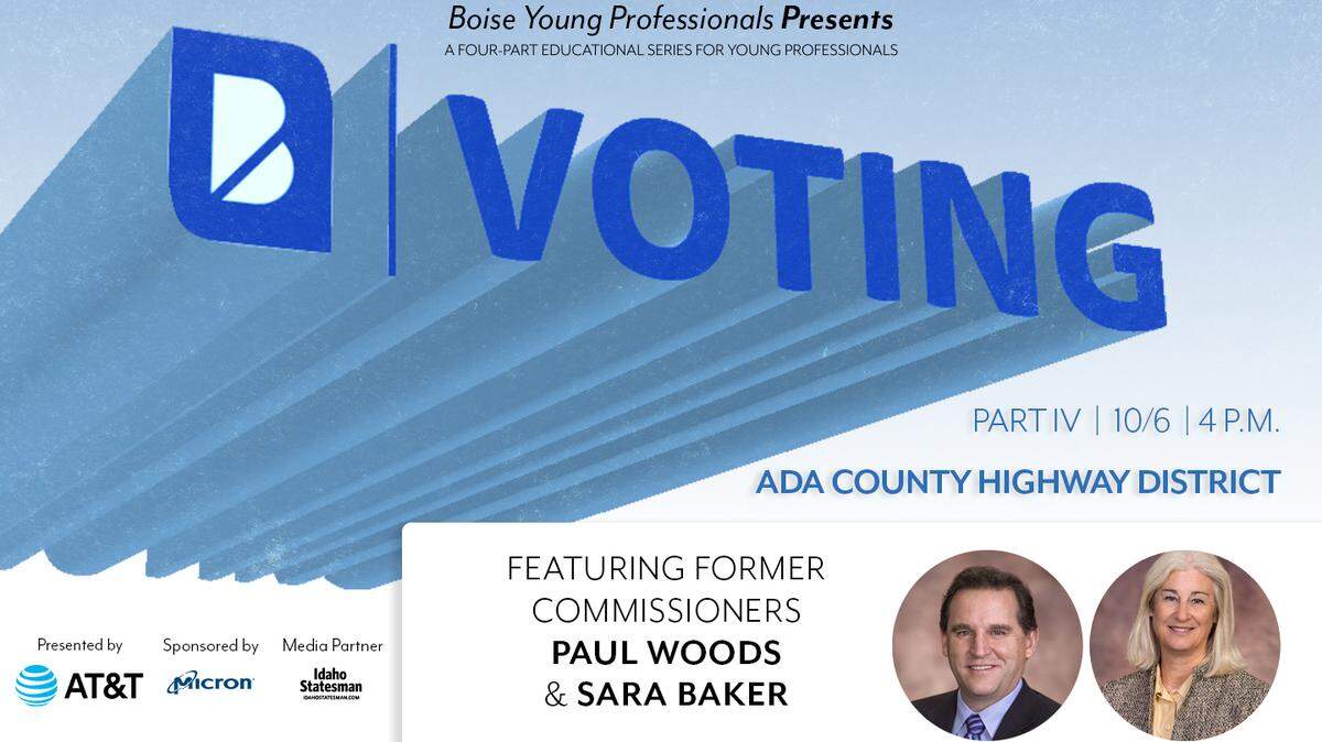 The Idaho Statesman is partnering with Boise Metro Chamber of Commerce and Boise Young Professionals for this series that explains how government works. On Oct. 6 it’s former Ada County Highway District members Paul Woods and Sara Baker.