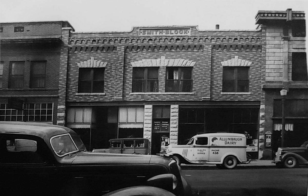 This early photo of the Smith Block building, 1015 W. Main St., Boise, is the basis upon which building owner Jade Stacey intends to restore the building to it original facade design, including a central staircase that was later removed.