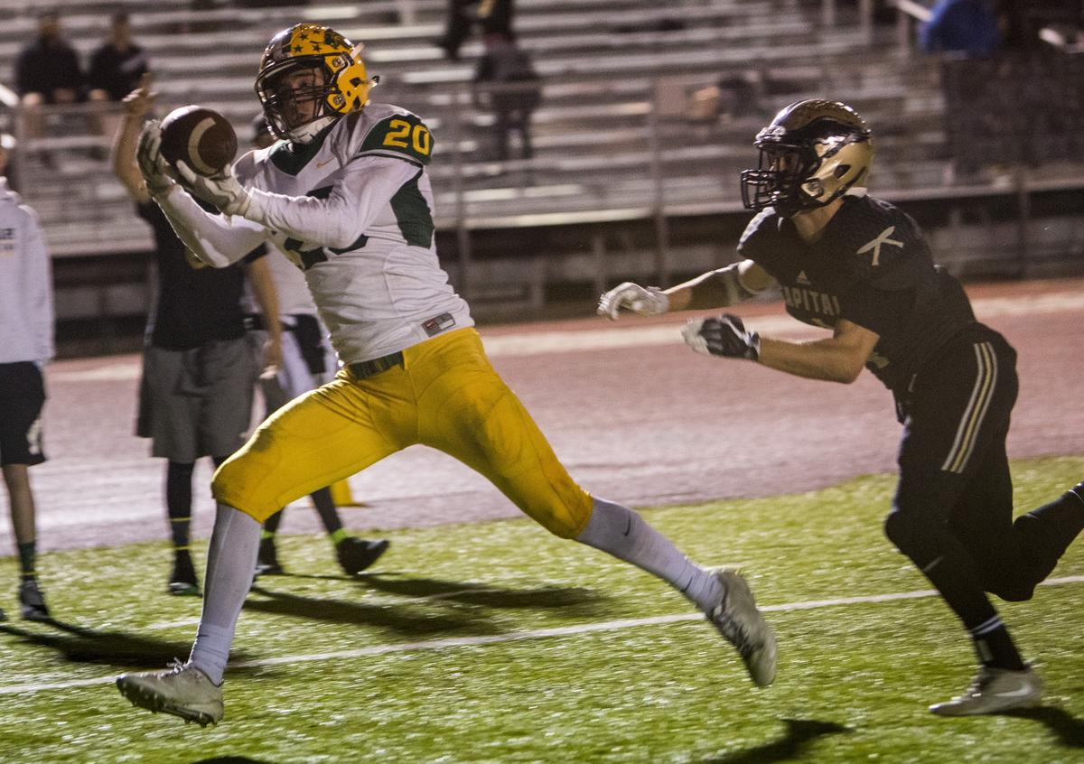 Borah receiver Chase Nett returned last week after missing six weeks to catch a a 28-yard touchdown pass behind Capital’s Alec Bindner.