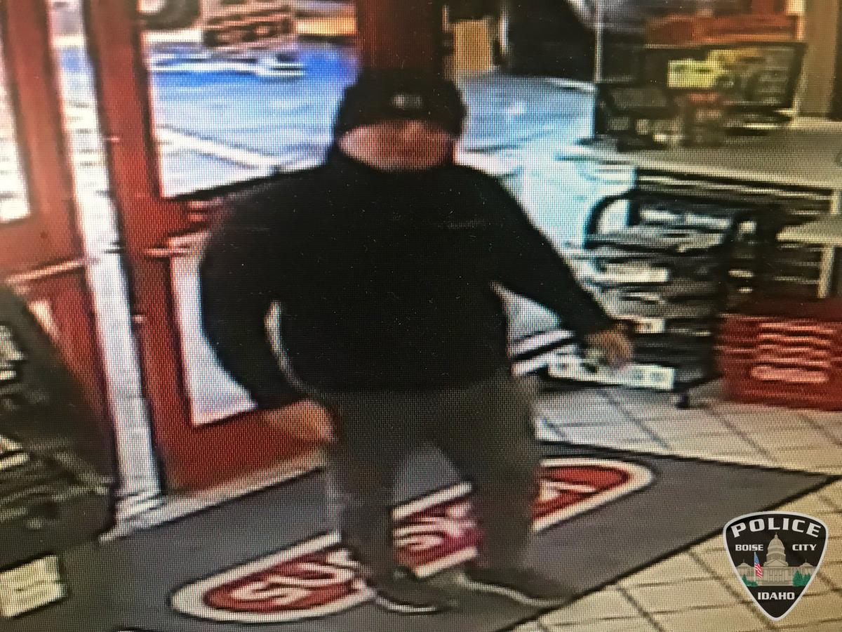 Security images show the suspect entering the Jackson’s store.