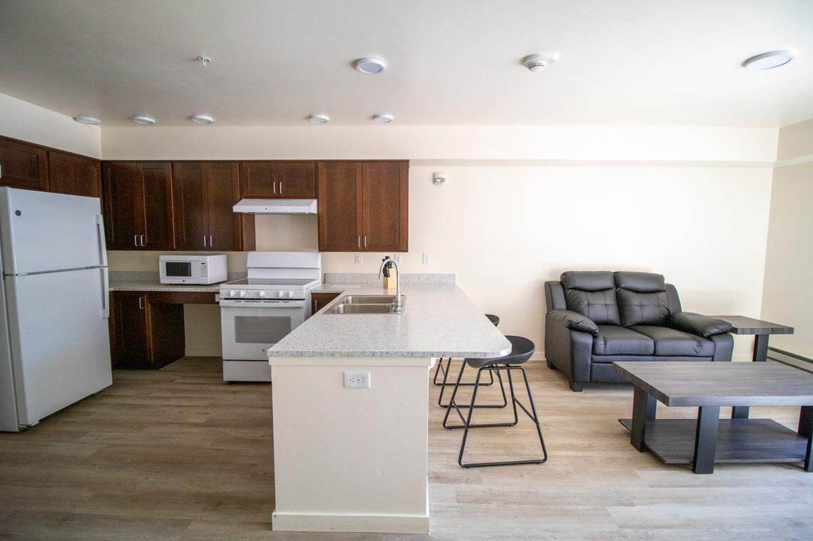 Two of the apartments in Valor Pointe are fully accessible for people with disabilities. The others are adaptable so that they can be modified to meet needs of any resident.