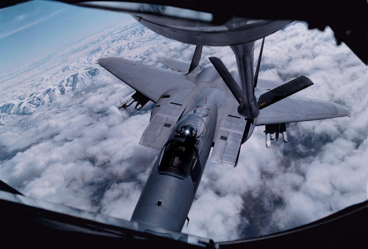 The Mountain Home base first took in foreign trainees in 2009. In this Idaho Statesman file photo from 1998, a F-15C with the 366th Wing from Mountain Home Air Force Base, takes on 1,200 gallons of fuel from a KC-135 Stratotanker on Wednesday during training over Nevada.