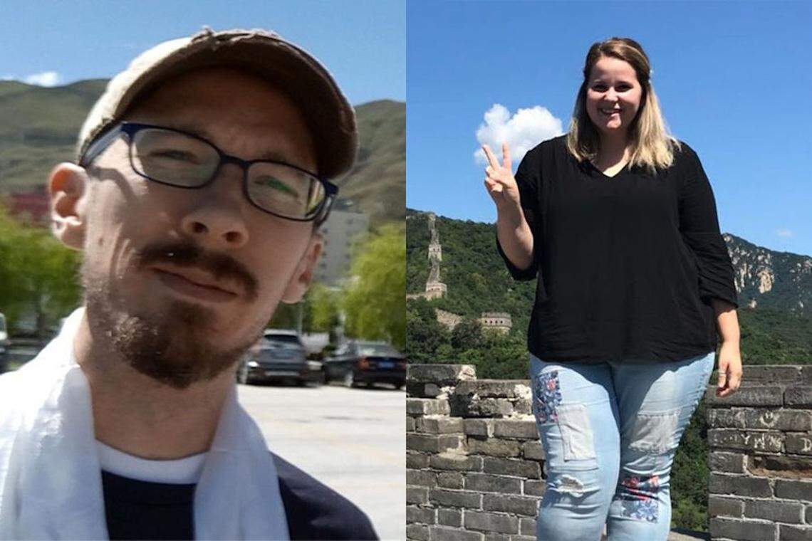Jacob Harlan and Alyssa Petersen were arrested in 2019. Harlan remains detained in China.