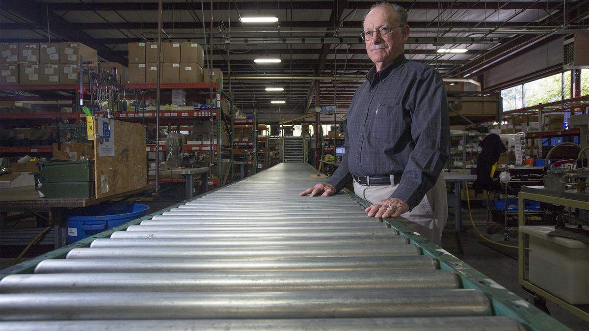 Bob Piazza, president and CEO of Price Pump Co., stands inside the company's warehouse in Sonoma, California. Half of the company's 36 workers are set to join Piazza when Price Pump relocates to Caldwell by the end of the year. "The fact that 18 of 36 employees have agreed to this move says something about the company," Piazza said.