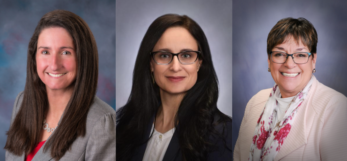 From left, Rep. Ilana Rubel is the House minority leader, Rep. Lauren Necochea is the assistant minority leader and Rep. Sally Toone is the minority caucus chair.