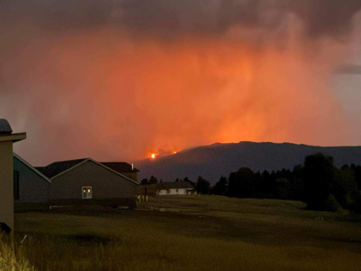 The Valley County Sheriff’s Office shared a photo of fires near Cascade.