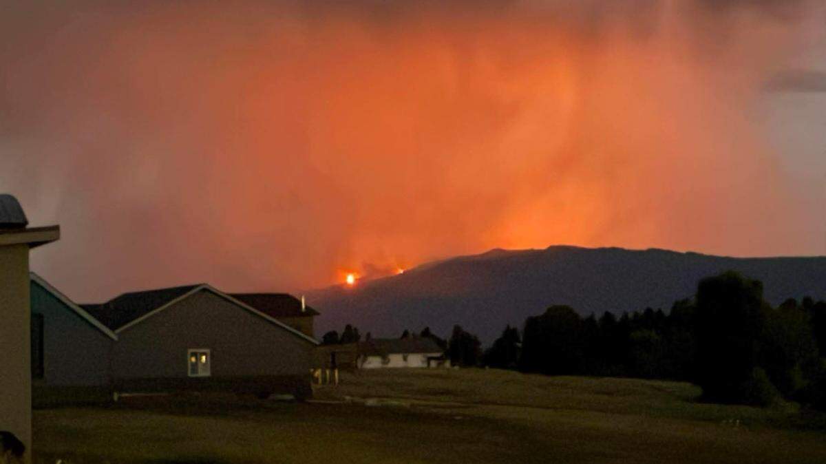 The Valley County Sheriff’s Office shared a photo of fires near Cascade.